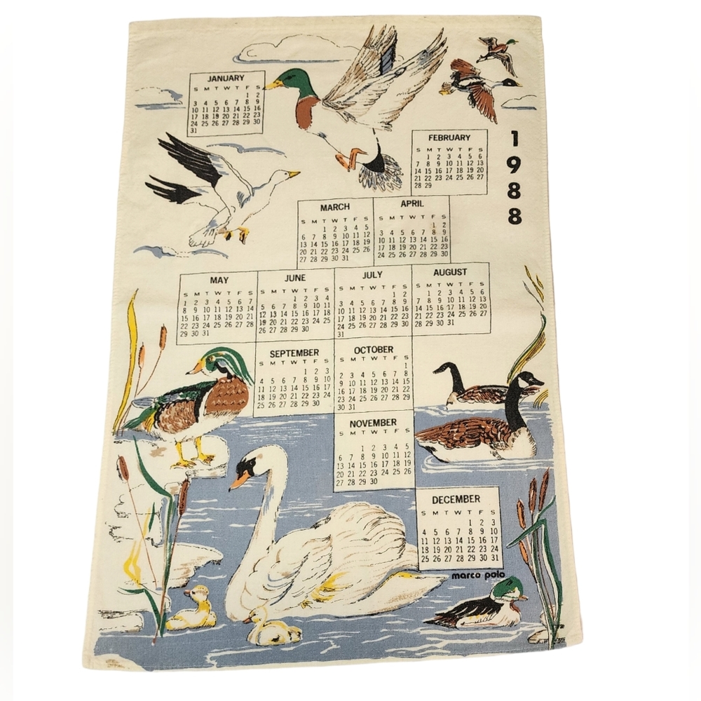 Ducks Vintage Tea Towel 1988 Pre Owned Condition